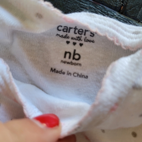 Carter's Newborn Baby Girl Sleep Sack Dress Nightgown Long Sleeve Ballet Dots NB - Picture 4 of 4